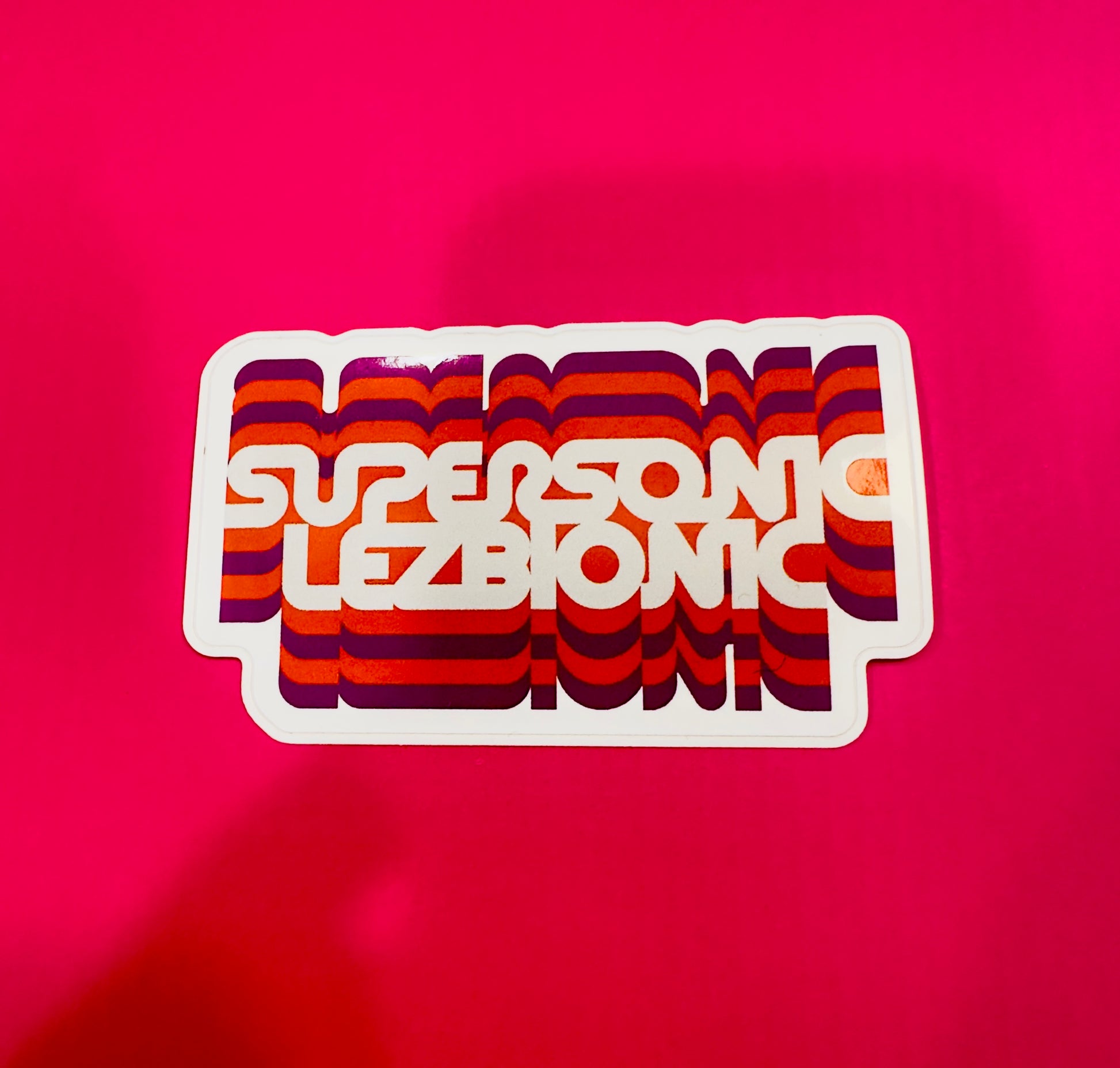 White Border Large Sticker